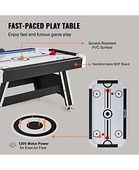 Sevorley 72 Air-Powered Hockey Table with Led Lights and Electronic Scoring