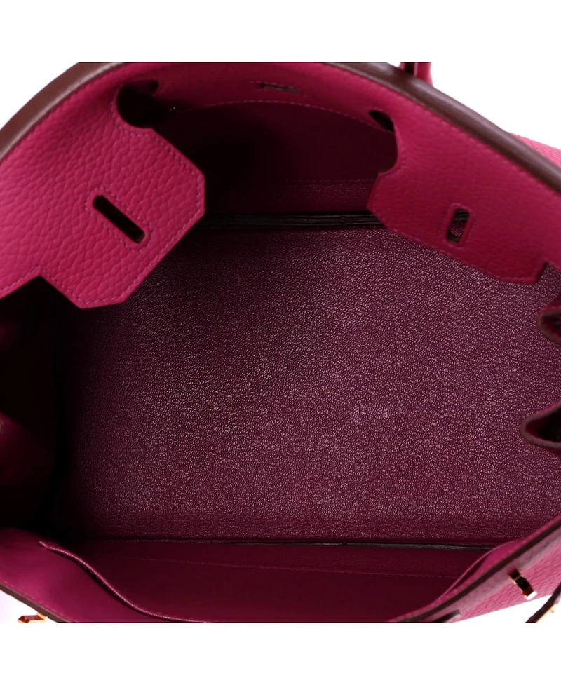 Pre-Owned HERMES Birkin 30 Handbag Pink Fjord with Gold Hardware