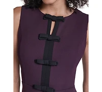 Karl Lagerfeld Paris Women's Scuba Crepe with Bows Short Dress