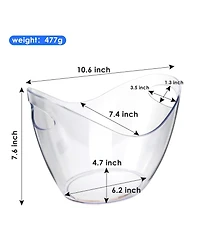 Piscifun Clear Plastic Drink Tub 4 Liter For Parties And Beverage Chilling