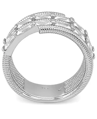 And Now This Cubic Zirconia Silver Plated Coil Ring, Macy's Exclusive