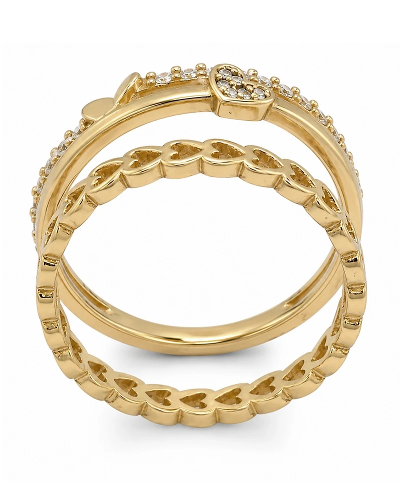 And Now This 2-Pc. Cubic Zirconia 18k Gold Plated Brass Ring Set, Macy's Exclusive