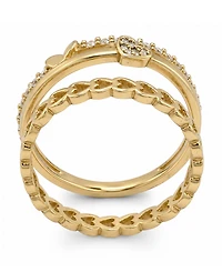And Now This 2-Pc. Cubic Zirconia 18k Gold Plated Brass Ring Set, Macy's Exclusive