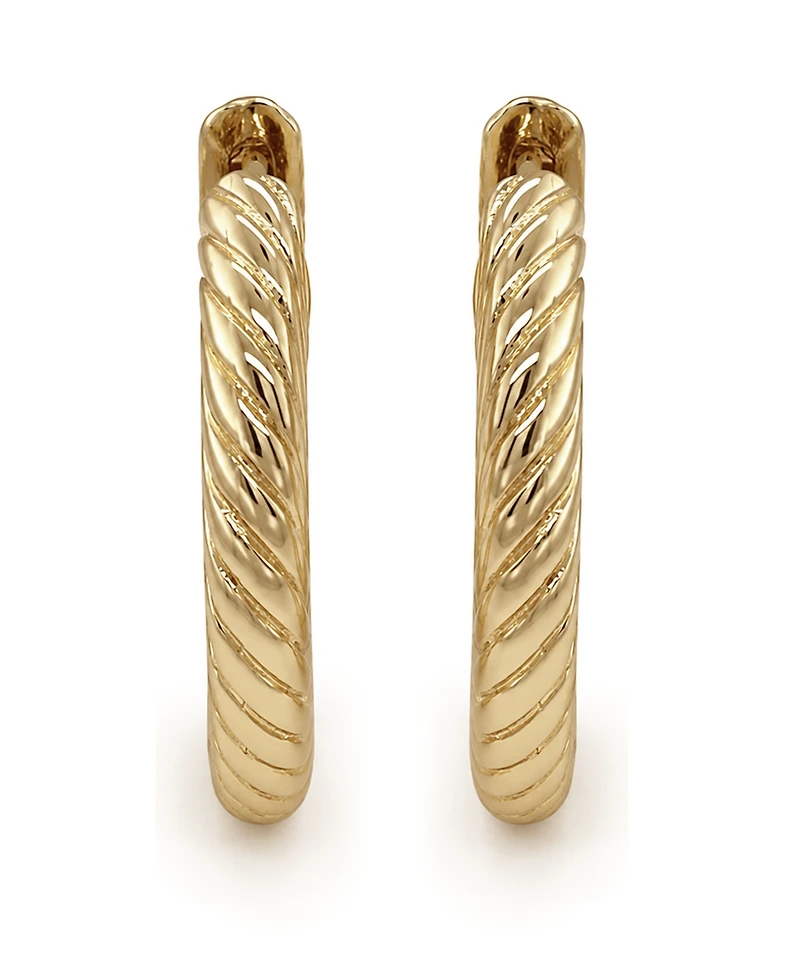 And Now This Textured Hinged Hoop Earrings