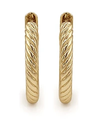 And Now This Textured Hinged Hoop Earrings