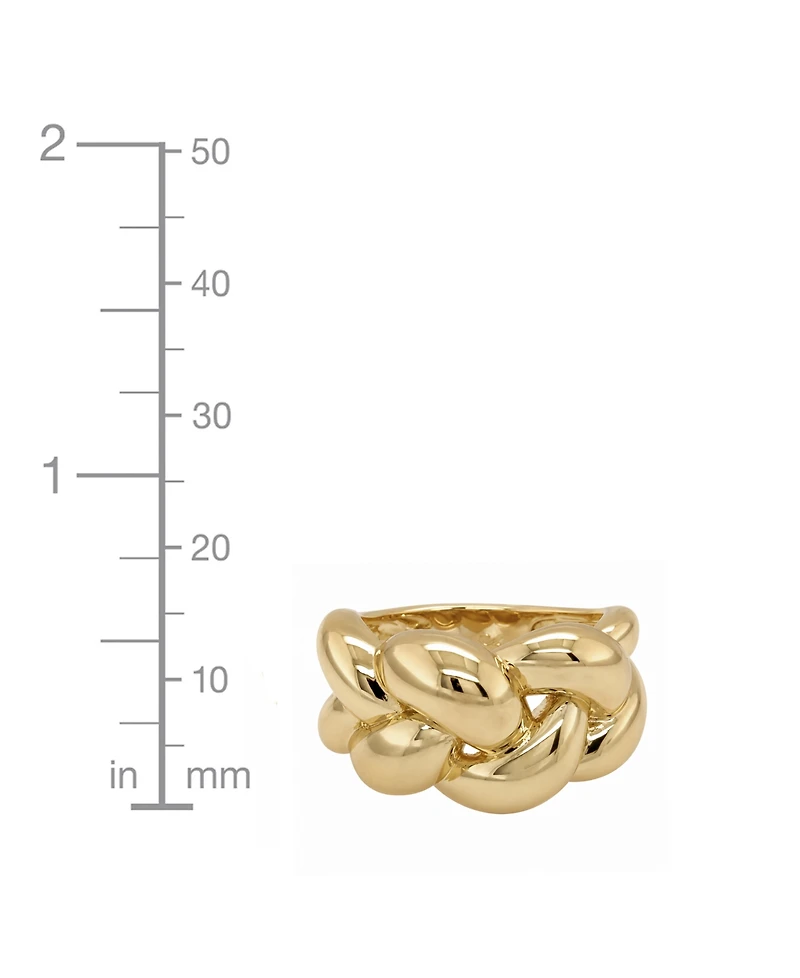 And Now This Silver Plated or 18k Gold Brass Puff Braided Ring