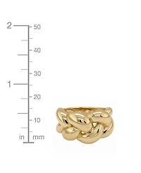 And Now This Silver Plated or 18k Gold Brass Puff Braided Ring