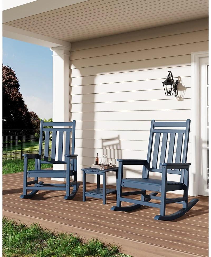 homfan Adirondack Square Outdoor Side Table – 2-Tier Storage Patio Side Table, Hdpe End Table for Patio, Pool, Deck, Indoor or Backyard