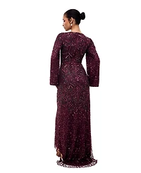 Maryisa Women's Modest Embellished Sequins Gown