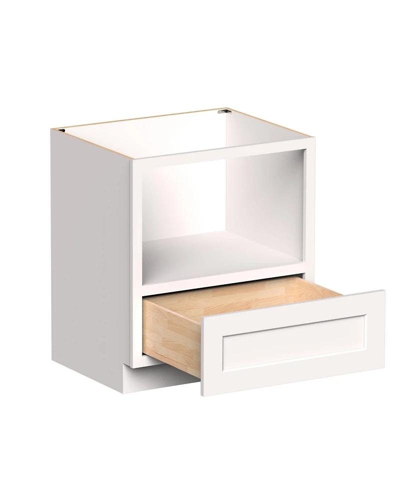 Boyel Living 30 Inch Base Microwave Cabinet, Kitchen Cabinet with Solid Wood Frame, Soft-Close Hardware, Low-voc, Uv Finish