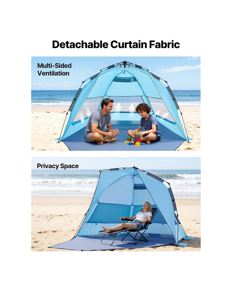 Sevorley Aluminum Hard Shell Rooftop Tent for 2-3 Person with Led Light and Thick Mattress