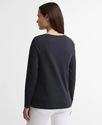Barbour Women's Hedley Dog Graphic Crewneck Long-Sleeve T-Shirt