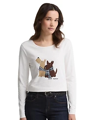 Barbour Women's Lossie Dog Graphic Crewneck T-Shirt