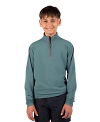 TailorByrd Micro Grid Textured Performance Quarter Zip