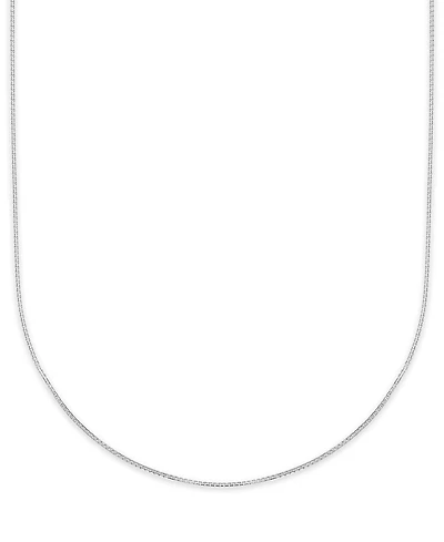 Macy's Diamond-Cut Box Chain Necklace in 10k White Gold