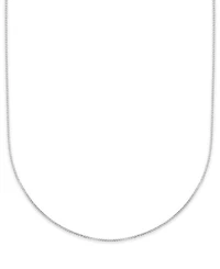 Macy's Diamond-Cut Box Chain Necklace in 10k White Gold