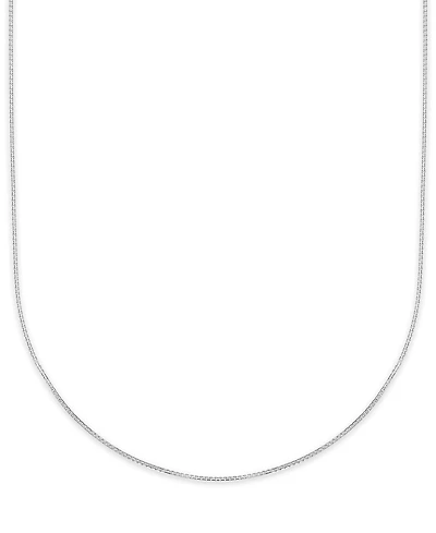 Macy's Diamond-Cut Box Chain Necklace in 10k White Gold