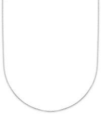 Macy's Diamond-Cut Box Chain Necklace in 10k White Gold