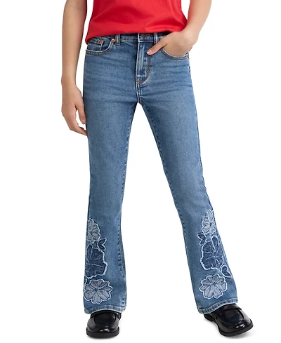 Levi's Girls' 7-16 726 Frayed Flowers Flare Jeans