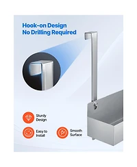 Sevorley Stainless Steel Bar Speed Rail, 24 Inch Wall-Mounted Liquor Bottle Holder Rack