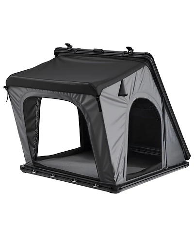 Sevorley Aluminum Hard Shell Rooftop Tent for 2-3 Person with Led Light, Window and Mattress
