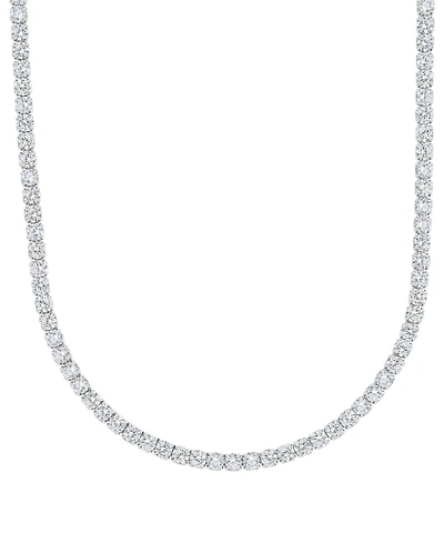 Macy's Created White Sapphire (17-1/5 ct. t.w.) Necklace in 14k Yellow Gold Plated Sterling Silver