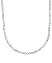 Macy's Created White Sapphire (17-1/5 ct. t.w.) Necklace in 14k Yellow Gold Plated Sterling Silver