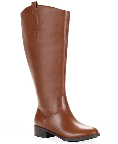 Style & Co Women's Valoraa Round Toe Wide-Calf Riding Boots, Macy's Exclusive