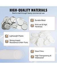 Sevorley 200-Set 3-Inch Pin Back Button Making Parts Kit for 75mm Button Maker