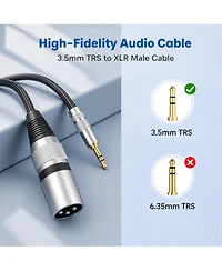 Lofree 3.5mm To Xlr Unbalanced Audio Cable Adapter For Mixing Console Speakers