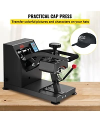 Sevorley Curved Hat Heat Press, Clamshell with Digital Timer Control