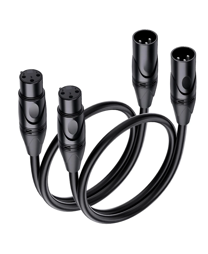 Lofree 21 Awg Oxygen-Free Copper Xlr Microphone Cables, 2-Piece