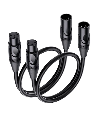 Lofree 21 Awg Oxygen-Free Copper Xlr Microphone Cables, 2-Piece