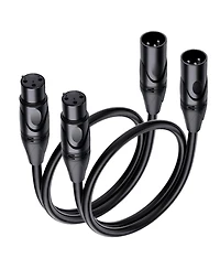 Lofree 21 Awg Oxygen-Free Copper Xlr Microphone Cables, 2-Piece