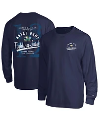 Champion Men's Navy Notre Dame Fighting Irish Laminated All-Star Long Sleeve T-Shirt