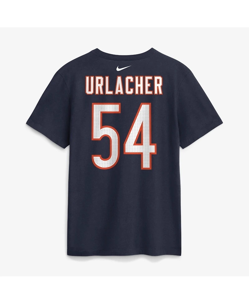 Nike Men's Brian Urlacher Navy Chicago Bears Retired Name Number T-Shirt
