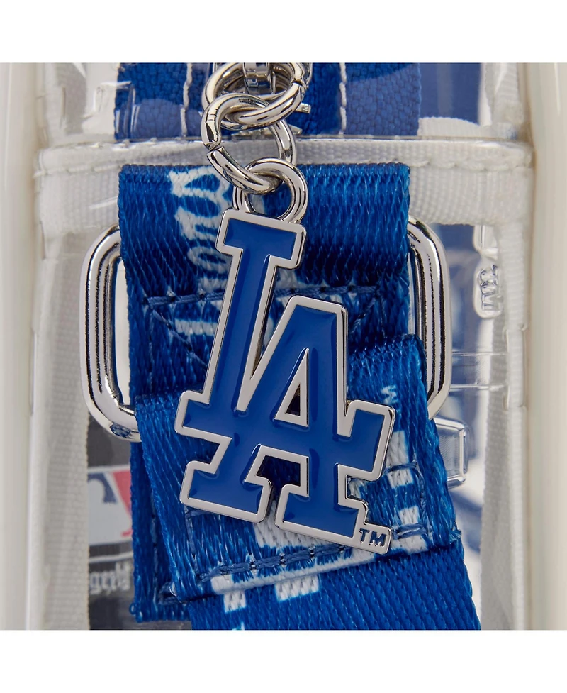 Loungefly Los Angeles Dodgers Clear All Over Logo Crossbody Bag