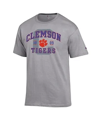 Champion Men's Heather Gray Clemson Tigers Varsity T-Shirt