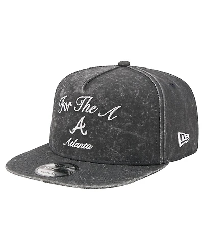 New Era Men's Black Atlanta Braves City Slogan A-Frame 9FIFTY Snapback Hat