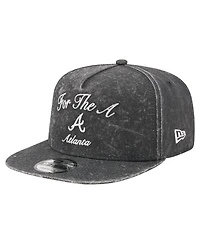 New Era Men's Black Atlanta Braves City Slogan A-Frame 9FIFTY Snapback Hat