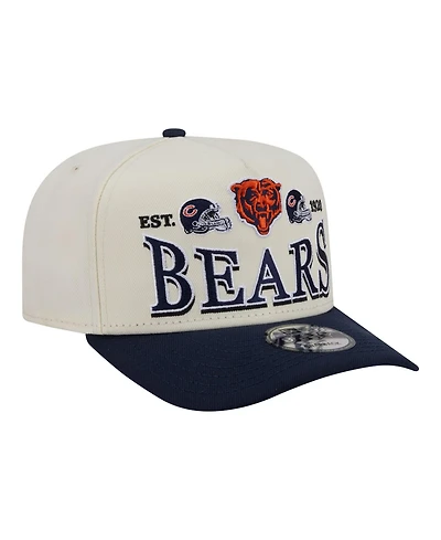 New Era Men's Cream/Navy Chicago Bears A-Frame 9FIFTY Snapback Hat