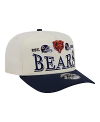New Era Men's Cream/Navy Chicago Bears A-Frame 9FIFTY Snapback Hat