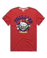 Homage Men's and Women's Red Philadelphia Phillies Hello Kitty Tri-Blend T-Shirt