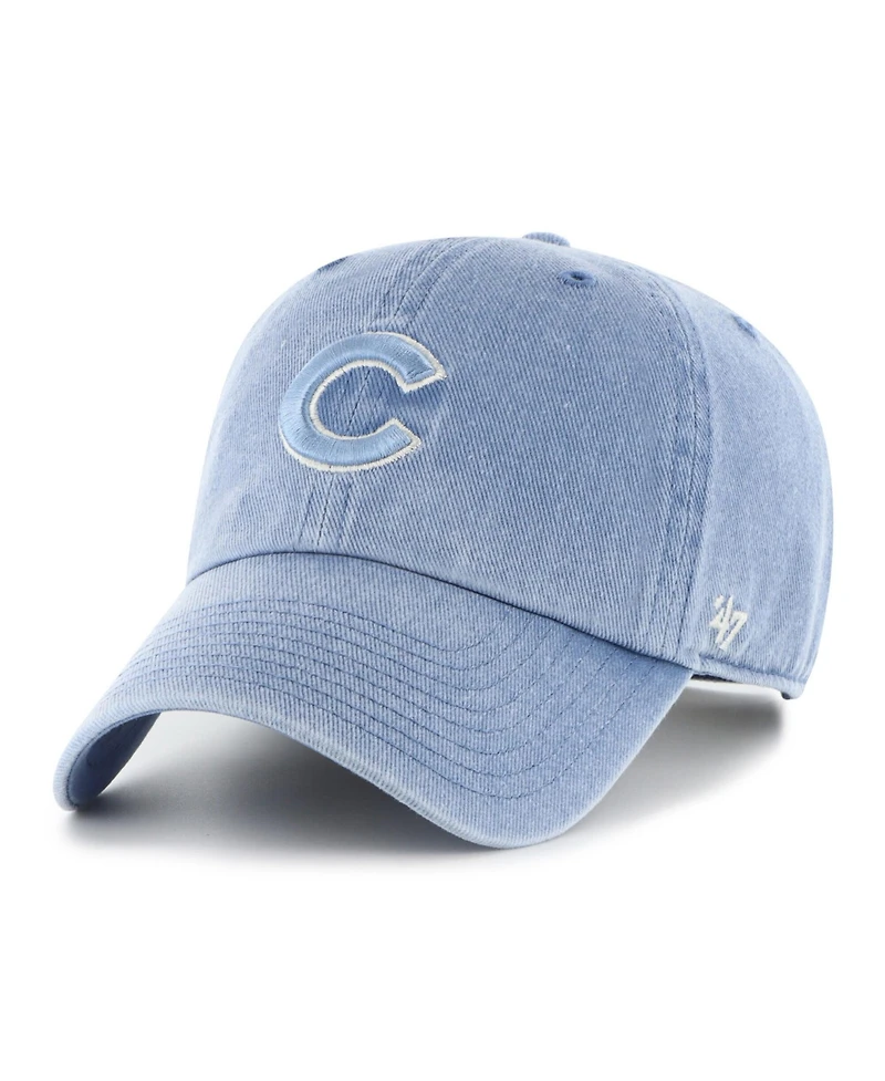 47 Brand Men's Light Blue Chicago Cubs Pigment Clean Up Adjustable Hat