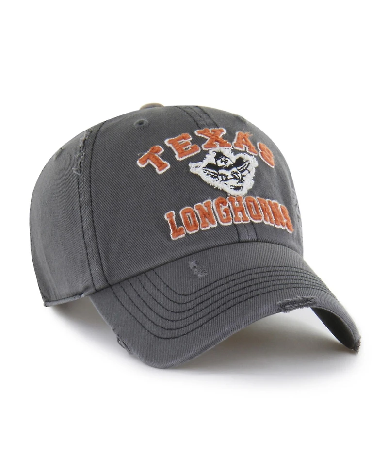47 Brand Men's and Women's Charcoal Texas Longhorns Well-Worn Seymore Clean Up Adjustable Hat