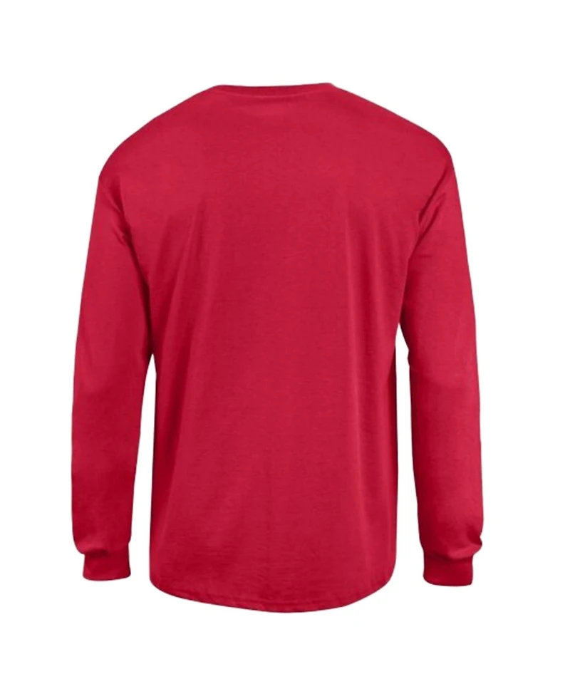 Champion Men's Red New York Giants Arch Over Logo Long Sleeve T-Shirt