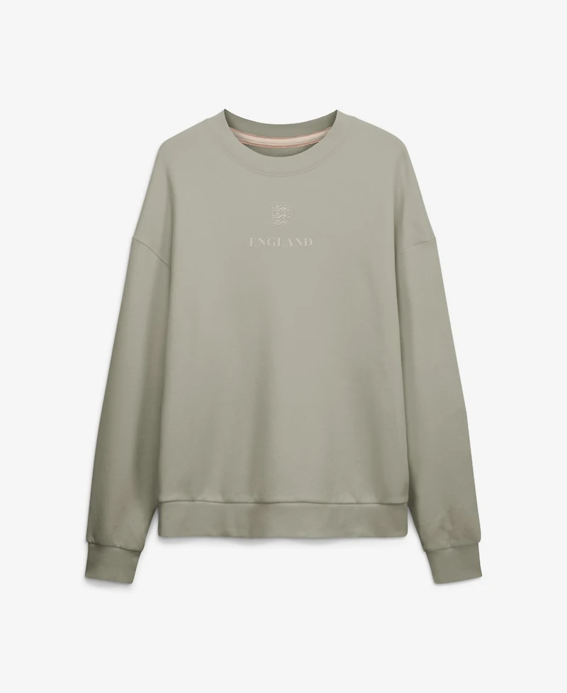 Fanatics Men's Khaki England National Team Oversized Muted Centre Sweatshirt