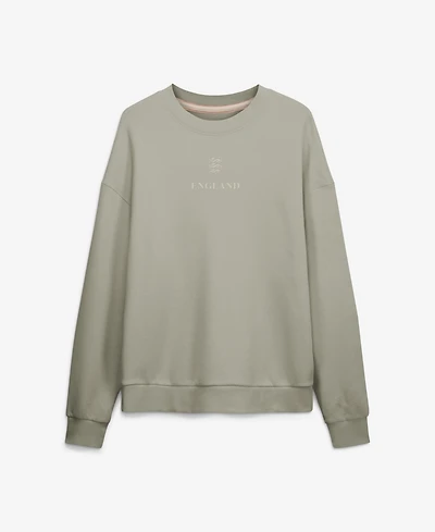 Fanatics Men's Khaki England National Team Oversized Muted Centre Sweatshirt
