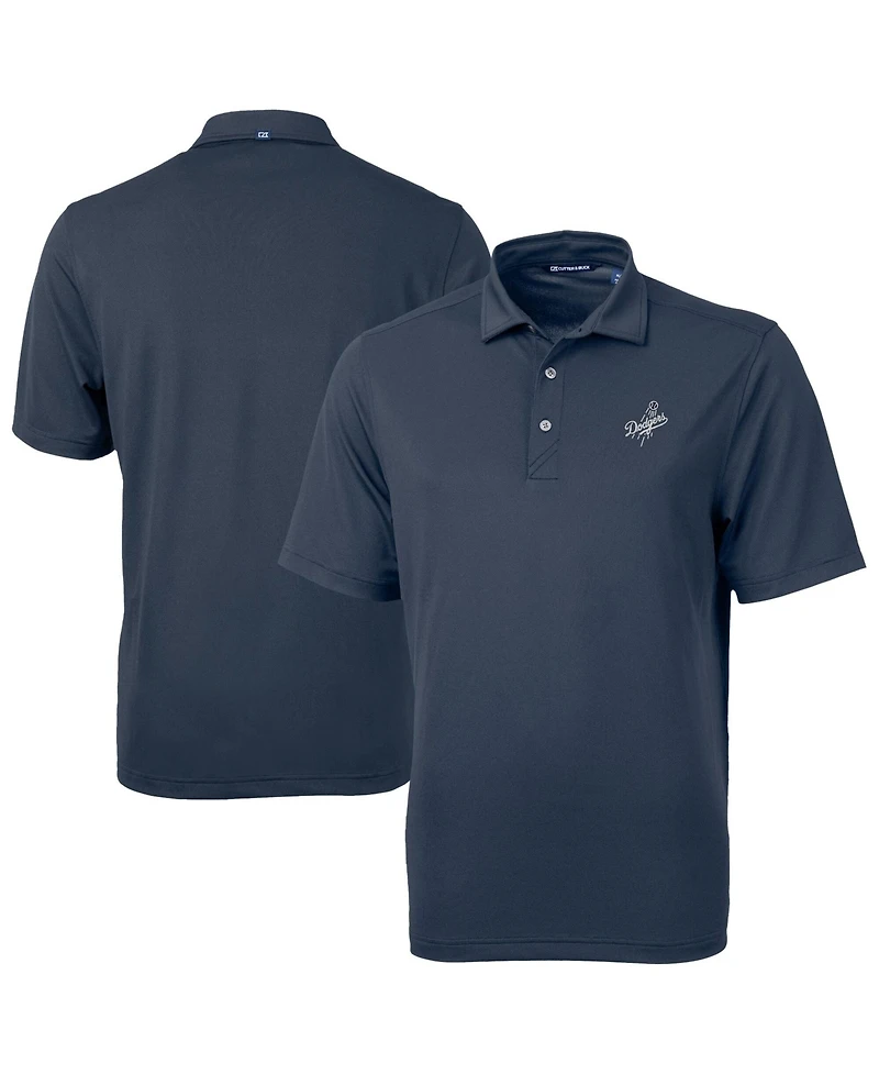 Cutter Buck Men's Navy Los Angeles Dodgers Virtue Eco Pique Recycled Polo Shirt