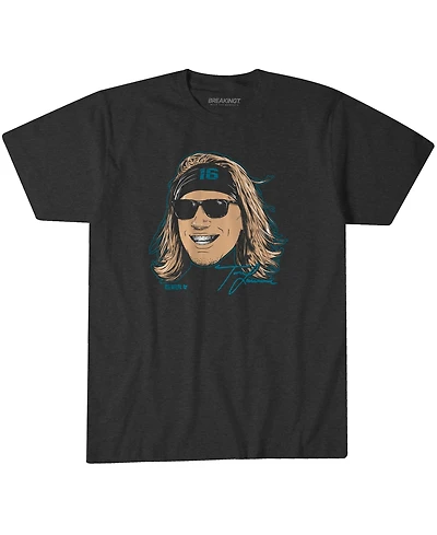 BreakingT Men's and Women's Trevor Lawrence Charcoal Jacksonville Jaguars Steezy Trev Graphic T-Shirt